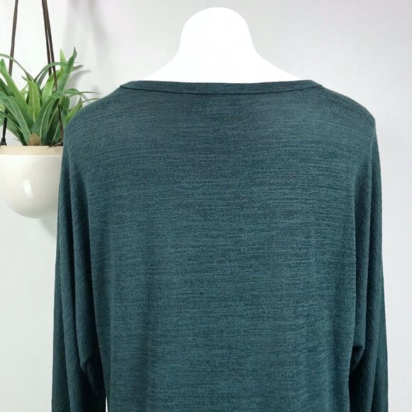 M Magaschoni Dolman Sleeve Thin Knit Sweater Top Green Bateau Pullover Size L - Picture 6 of 9
